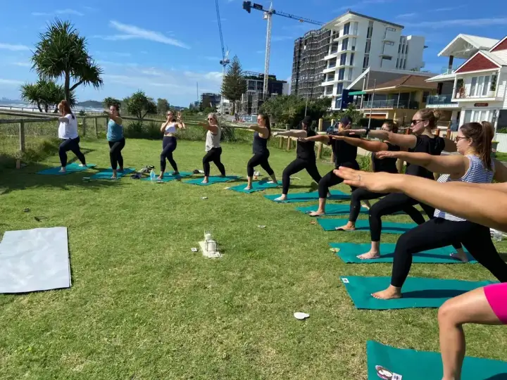 Outdoor park yoga Gold Coast